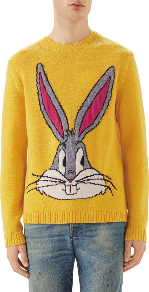 gucci bugs bunny intarsia knit sweater|gucci bugs bunny wool sweater.